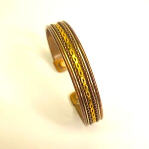 Copper, Gold And Silver Bracelet